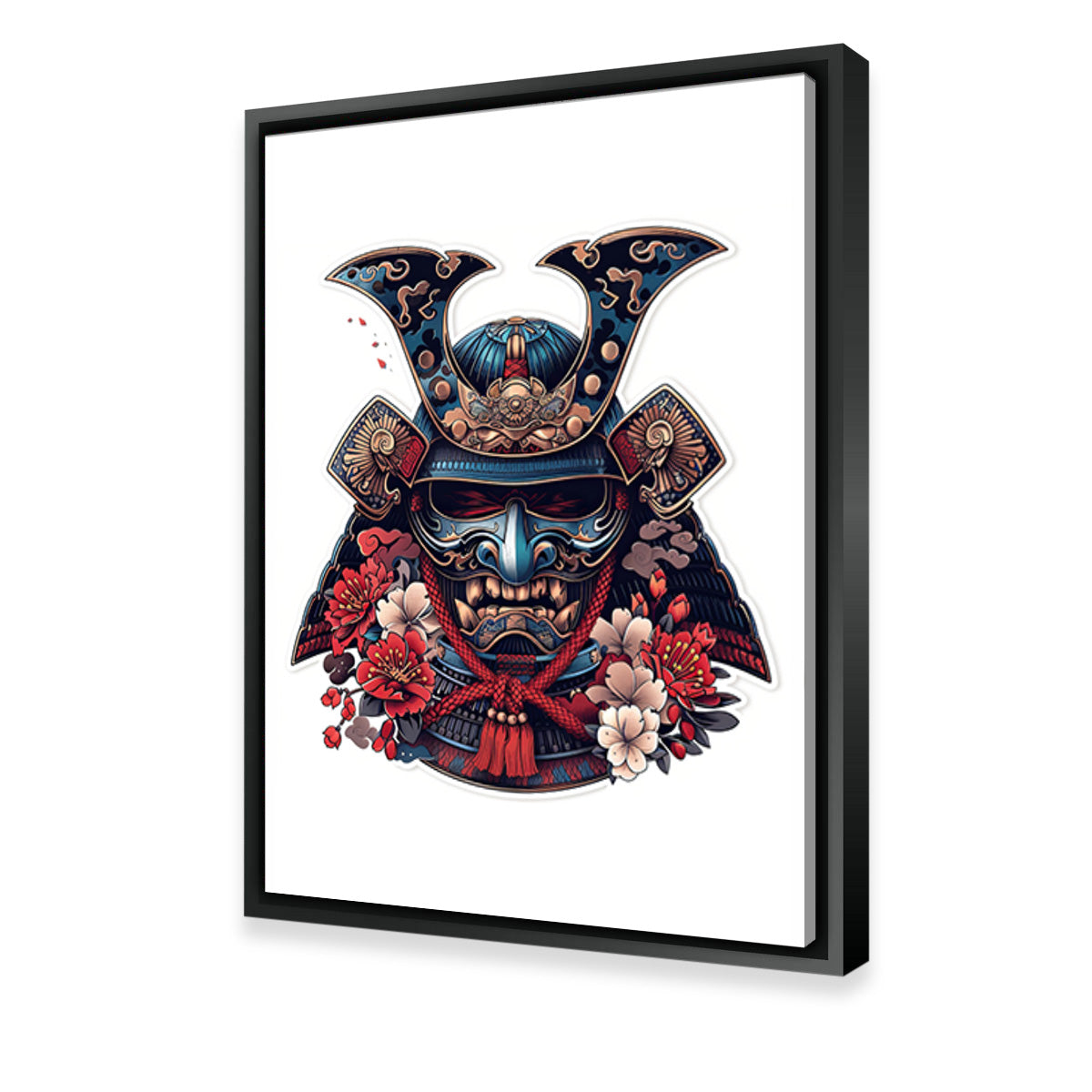 Traditional Japanese Samurai Mask Wall Art