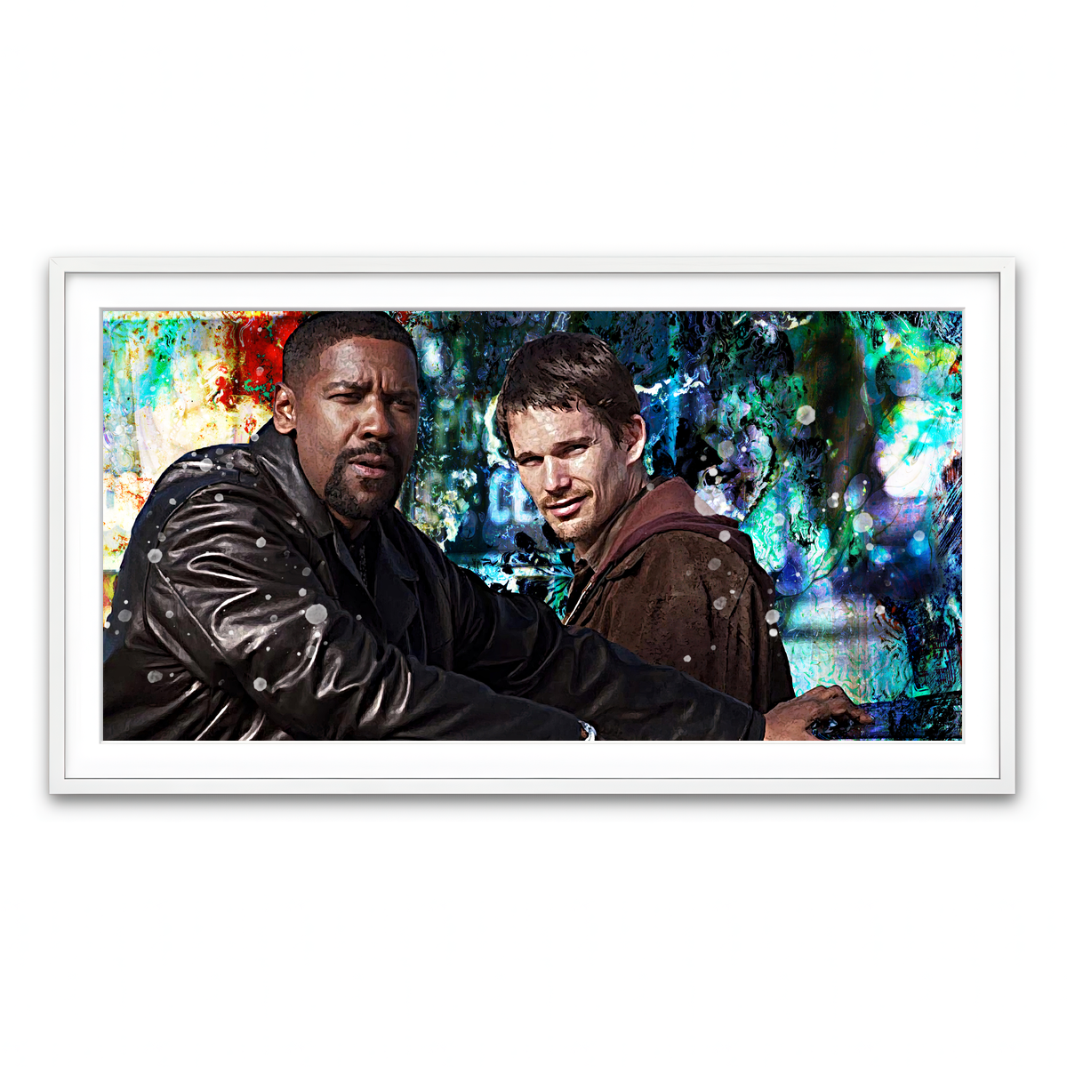 Framed Print 2x1 White