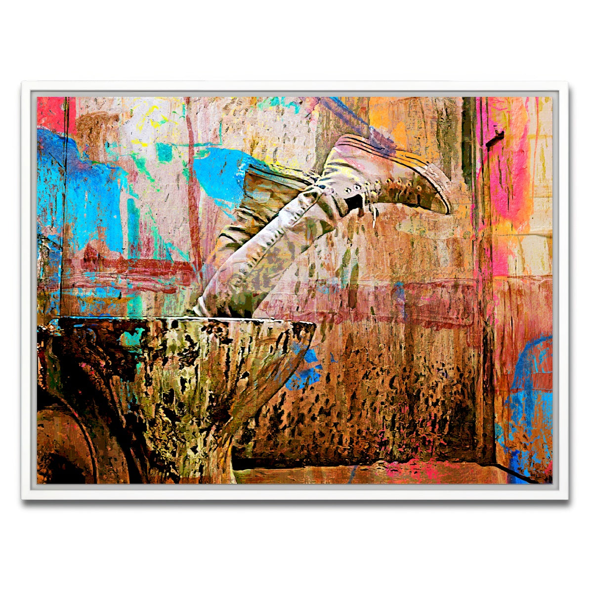 AUTO-MOCKUP WHITE | Trainspotting Potty | 1 Piece | White Framed Canvas | group=4x3