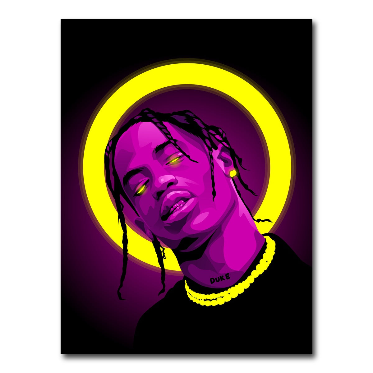 AUTO-MOCKUP WHITE | Travis scott | 1 Piece | Gallery Wrap Canvas | group=3x4