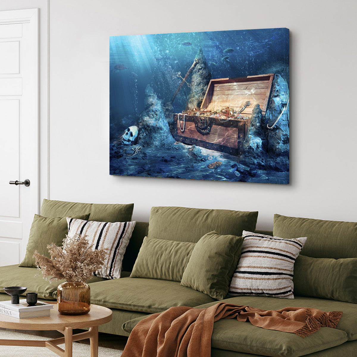 Treasure Chest Underwater Wall Art