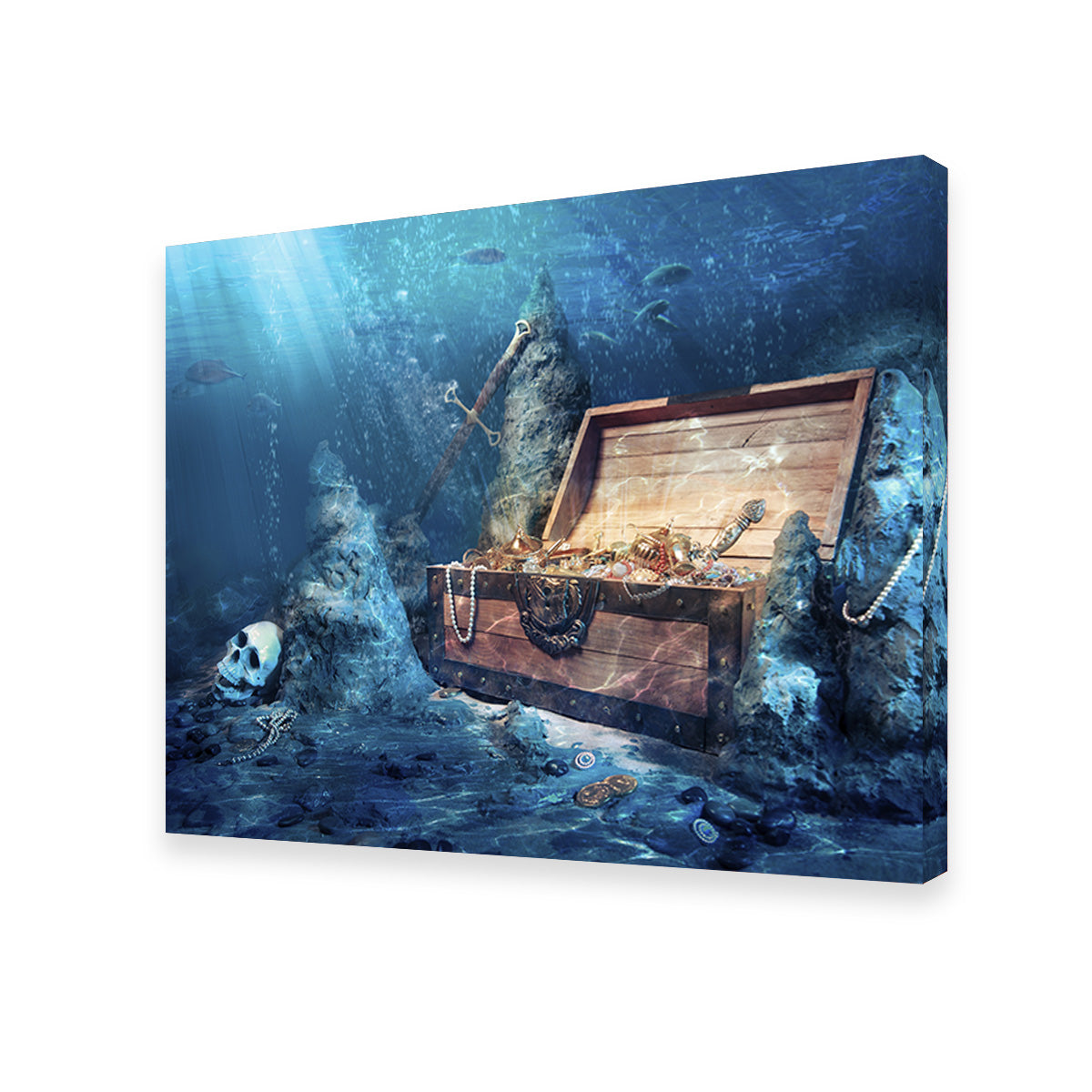 Treasure Chest Underwater Wall Art