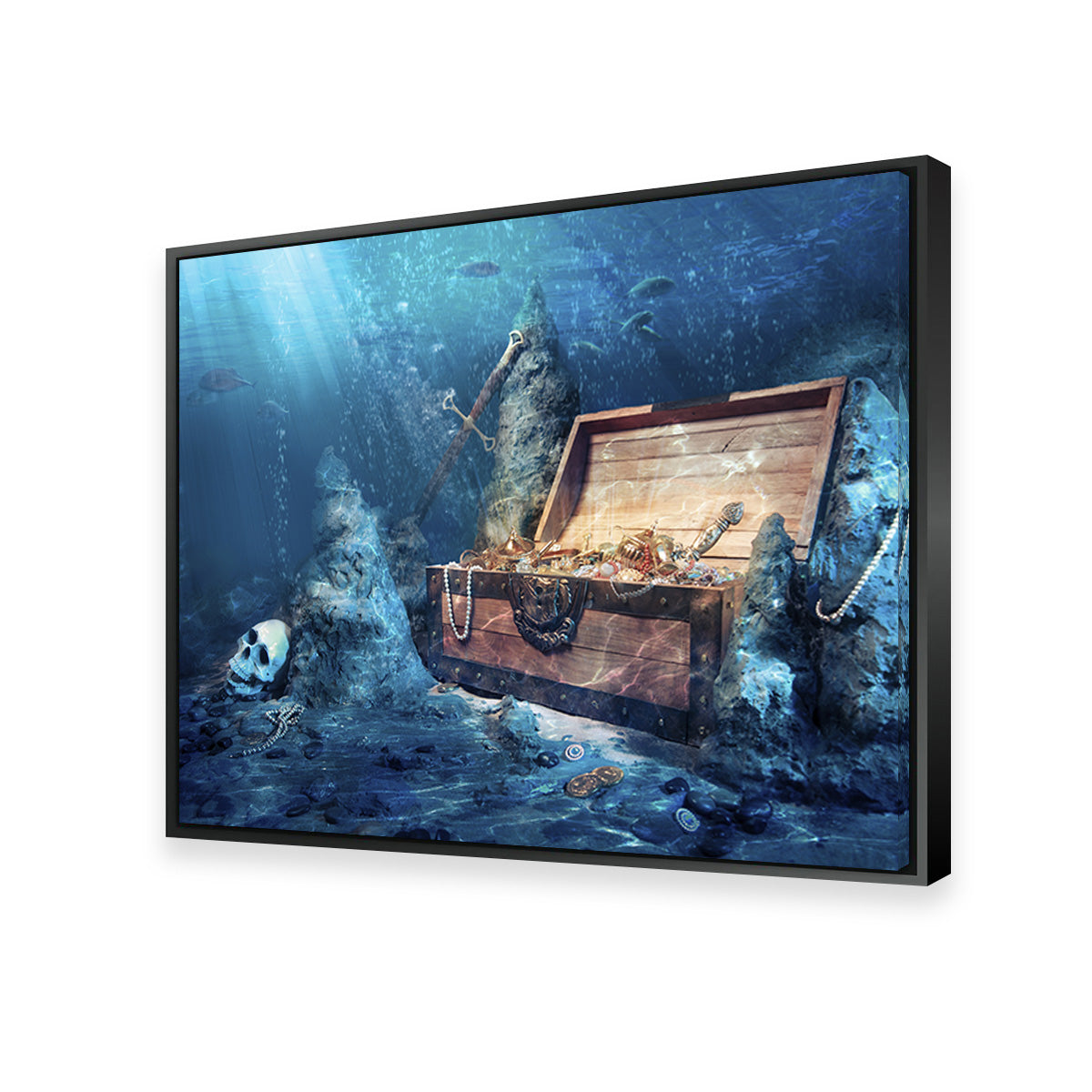 Treasure Chest Underwater Wall Art