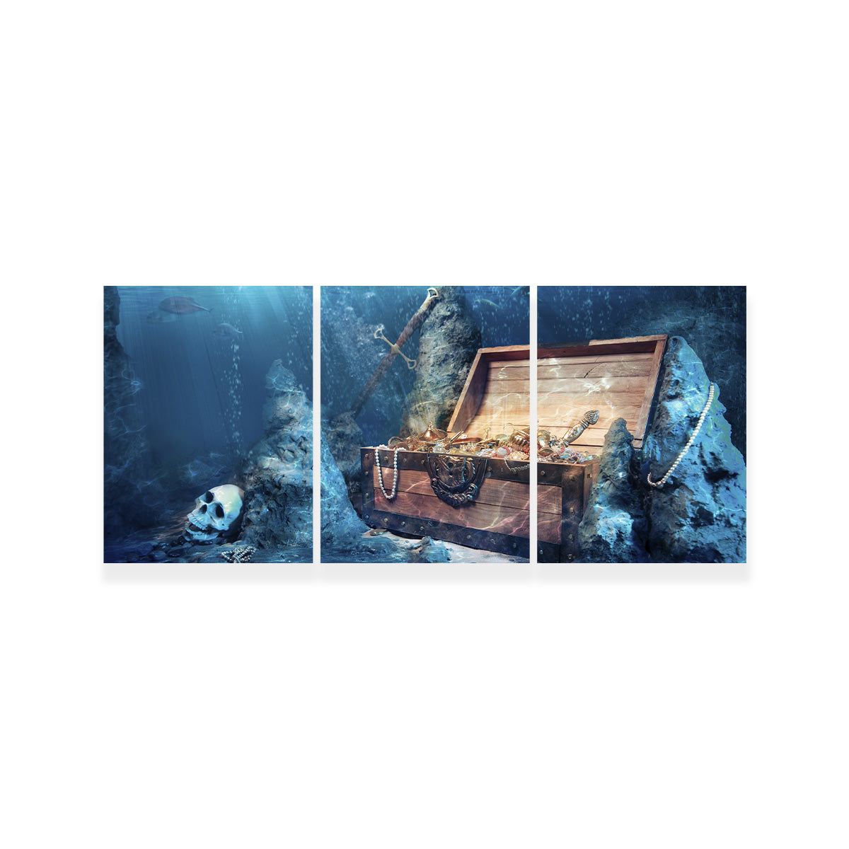 Treasure Chest Underwater Wall Art