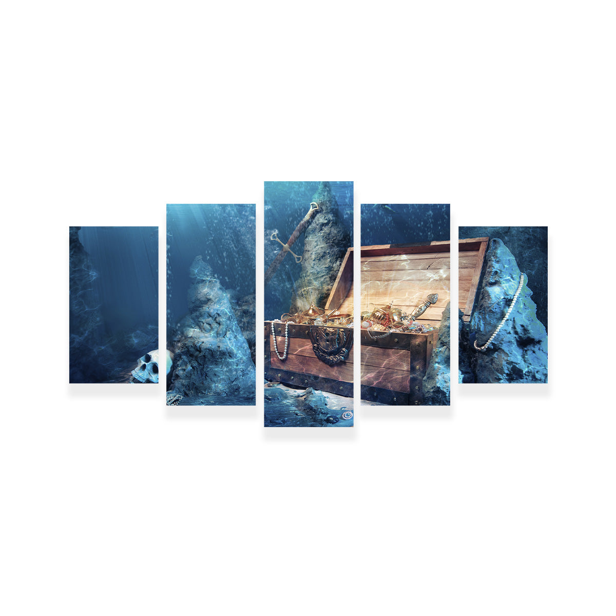 Treasure Chest Underwater Wall Art