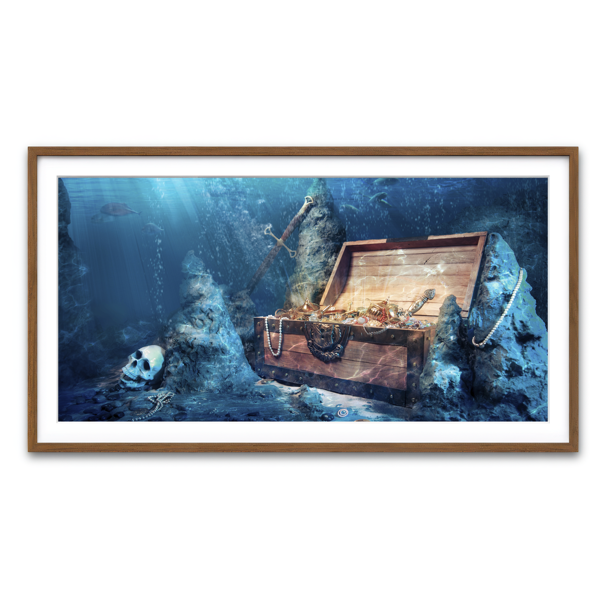 Framed Print 2x1 Walnut