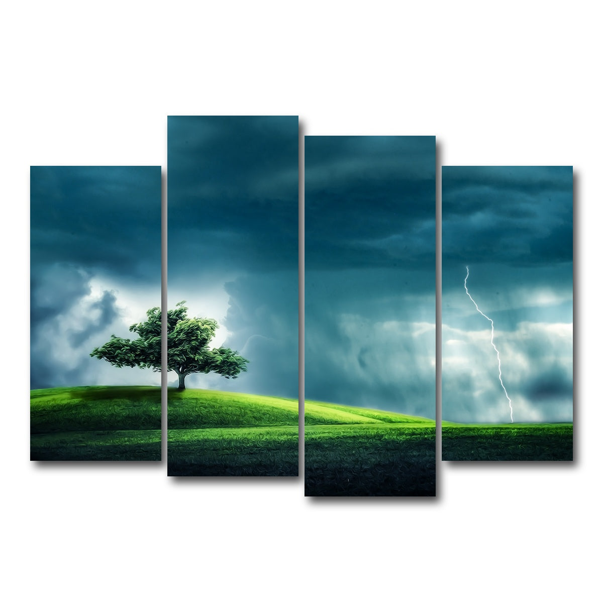 AUTO-MOCKUP WHITE | Tree Alone | 4 Piece | Gallery Wrap Canvas | group=4_normal