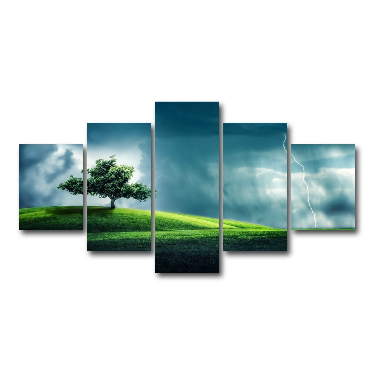 AUTO-MOCKUP WHITE | Tree Alone | 5 Piece | Gallery Wrap Canvas | group=5_short