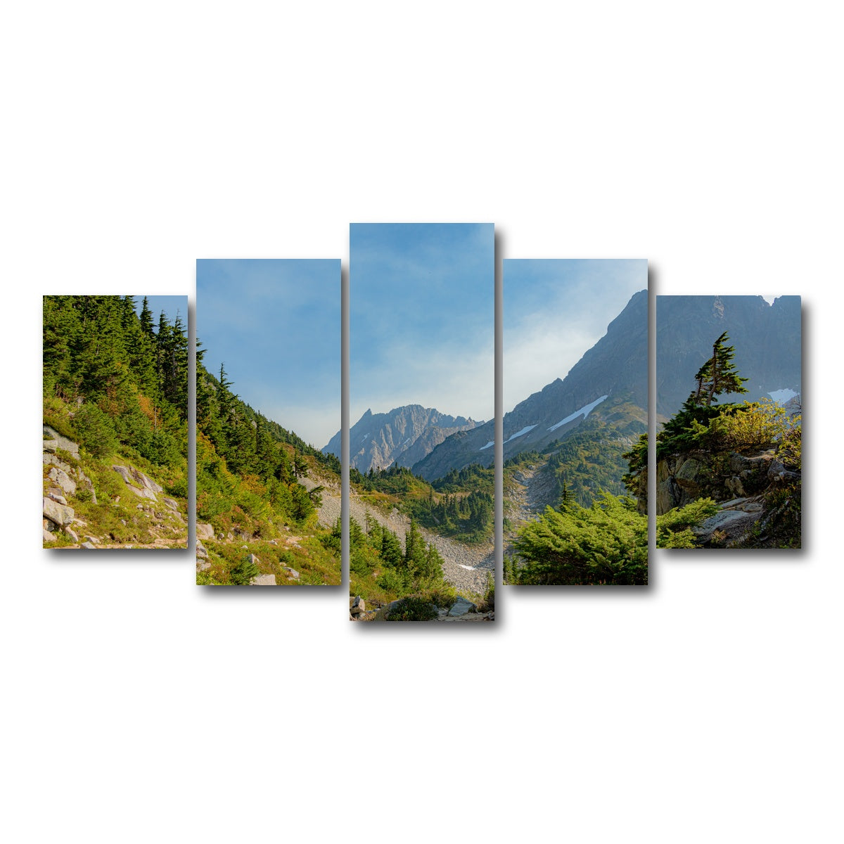 AUTO-MOCKUP WHITE | Treeline at Cascade Pass | 5 Piece | Gallery Wrap Canvas | group=5_normal