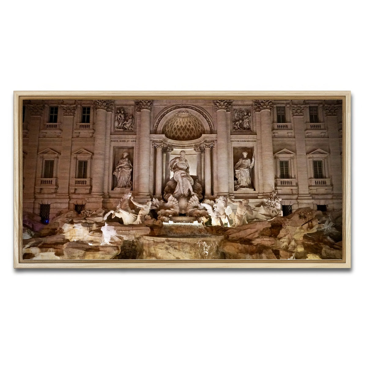 AUTO-MOCKUP WHITE | Trevi Fountain | 1 Piece | Natural Framed Canvas | group=2x1