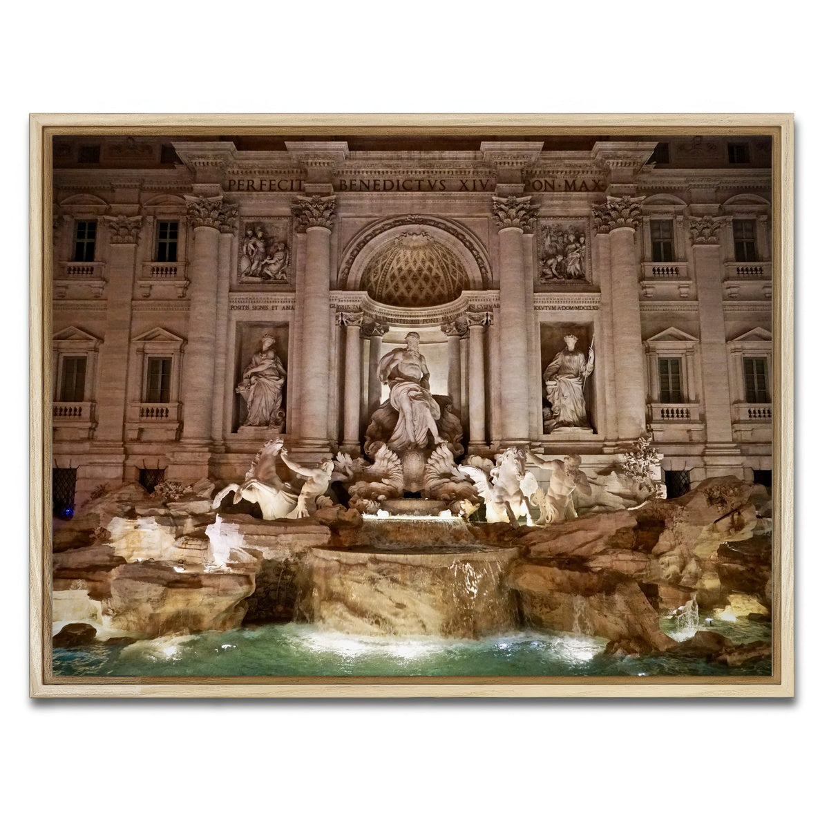 AUTO-MOCKUP WHITE | Trevi Fountain | 1 Piece | Natural Framed Canvas | group=4x3