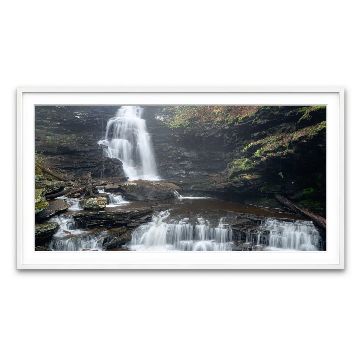 Framed Print 2x1 White