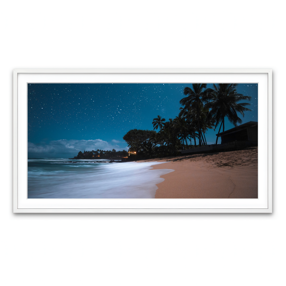 Framed Print 2x1 White