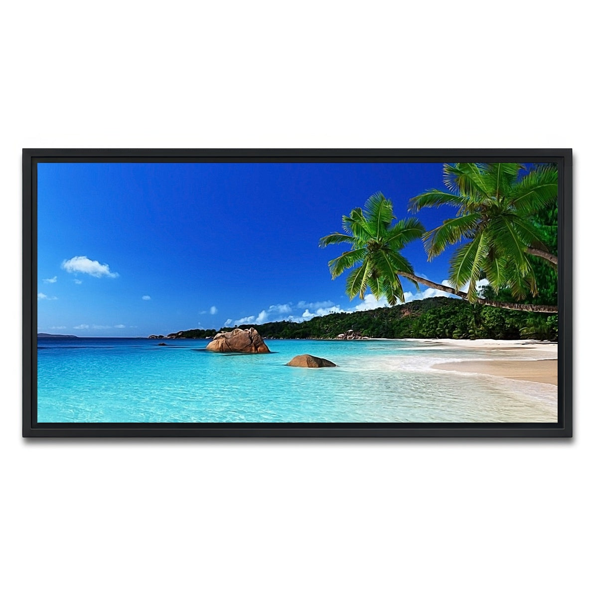 AUTO-MOCKUP WHITE | Tropical Paradise | 1 Piece | Black Framed Canvas | group=2x1