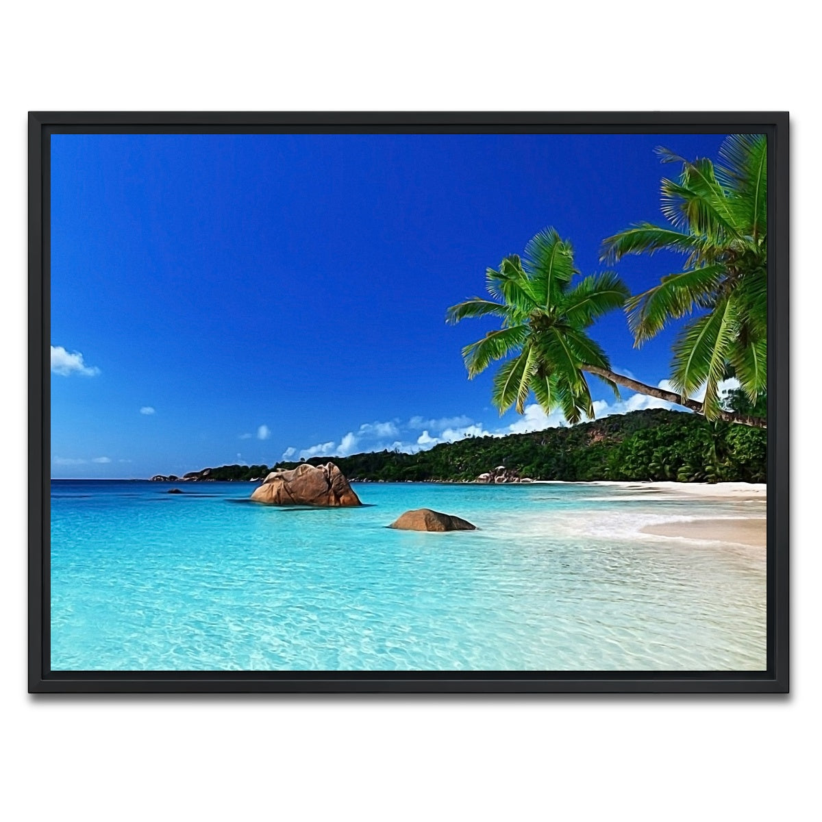 AUTO-MOCKUP WHITE | Tropical Paradise | 1 Piece | Black Framed Canvas | group=4x3