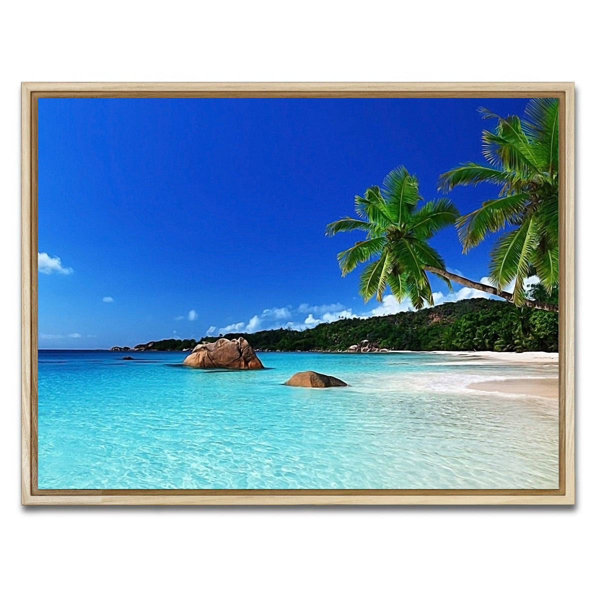 AUTO-MOCKUP WHITE | Tropical Paradise | 1 Piece | Natural Framed Canvas | group=4x3