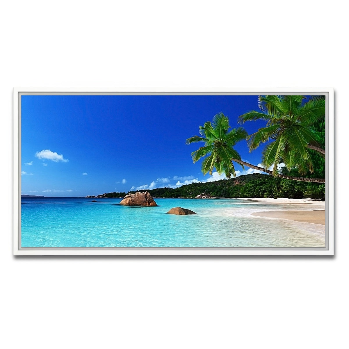 AUTO-MOCKUP WHITE | Tropical Paradise | 1 Piece | White Framed Canvas | group=2x1
