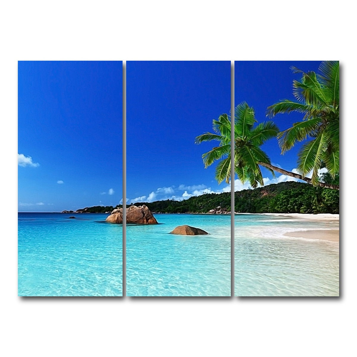 AUTO-MOCKUP WHITE | Tropical Paradise | 3 Piece | Gallery Wrap Canvas | group=8x18