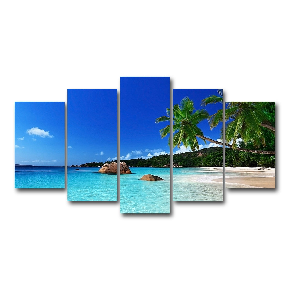 AUTO-MOCKUP WHITE | Tropical Paradise | 5 Piece | Gallery Wrap Canvas | group=5_normal