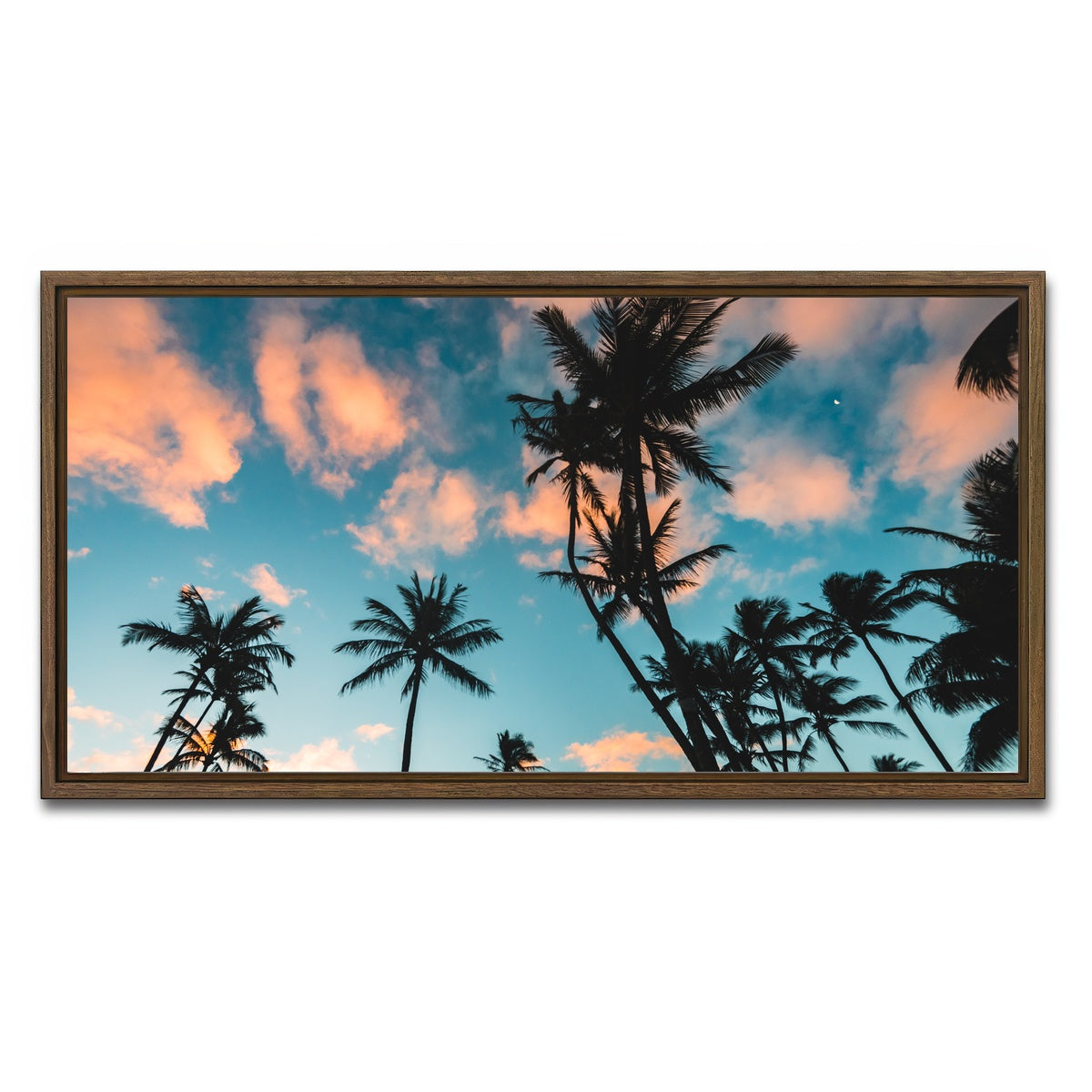 AUTO-MOCKUP WHITE | Tropical Sunrise | 1 Piece | Walnut Framed Canvas | group=2x1