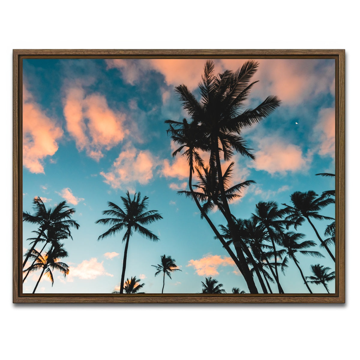 AUTO-MOCKUP WHITE | Tropical Sunrise | 1 Piece | Walnut Framed Canvas | group=4x3