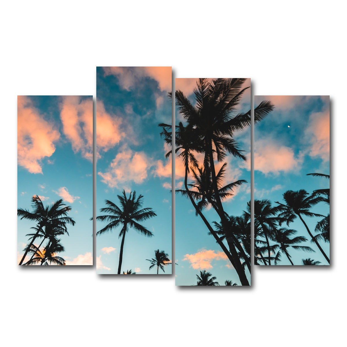 AUTO-MOCKUP WHITE | Tropical Sunrise | 4 Piece | Gallery Wrap Canvas | group=4_normal