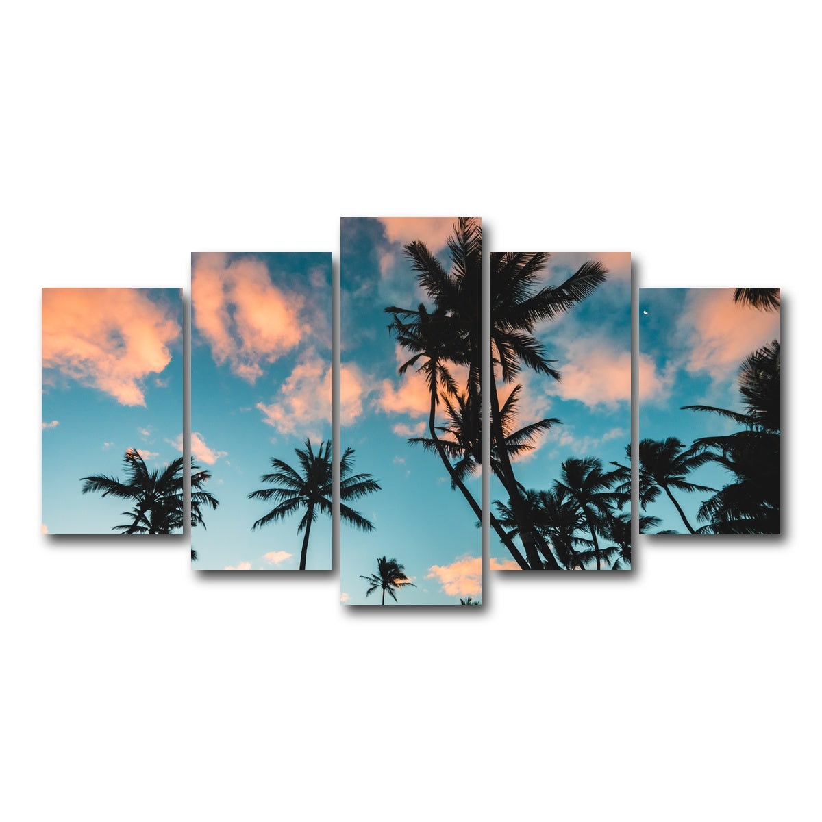 AUTO-MOCKUP WHITE | Tropical Sunrise | 5 Piece | Gallery Wrap Canvas | group=5_normal