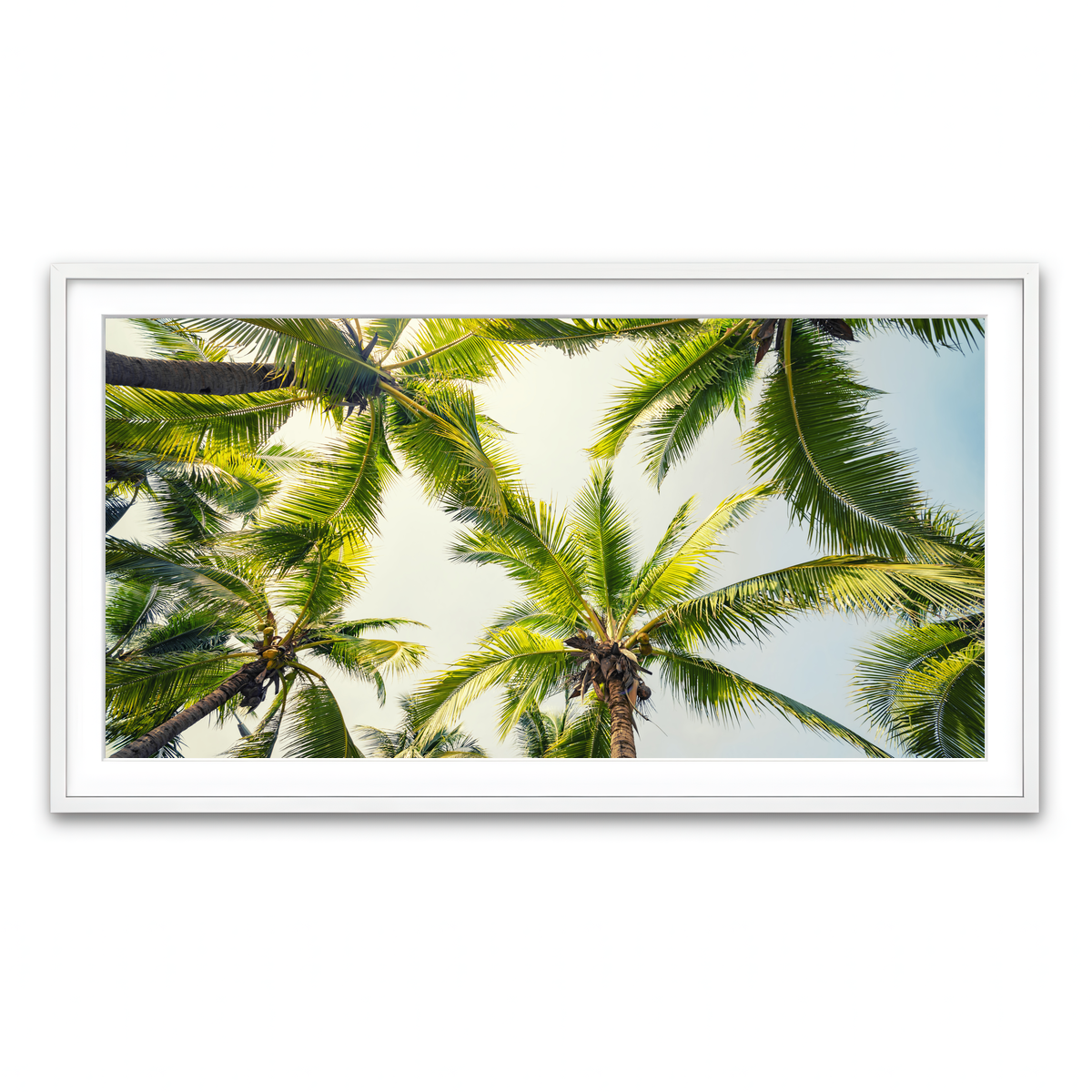 Framed Print 2x1 White