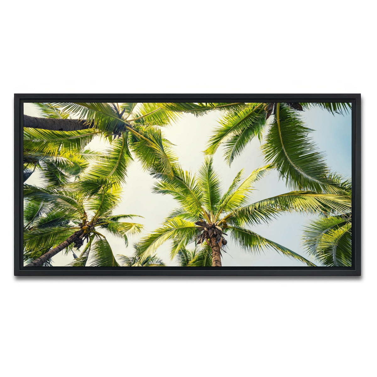 AUTO-MOCKUP WHITE | Tropical Vibes | 1 Piece | Black Framed Canvas | group=2x1