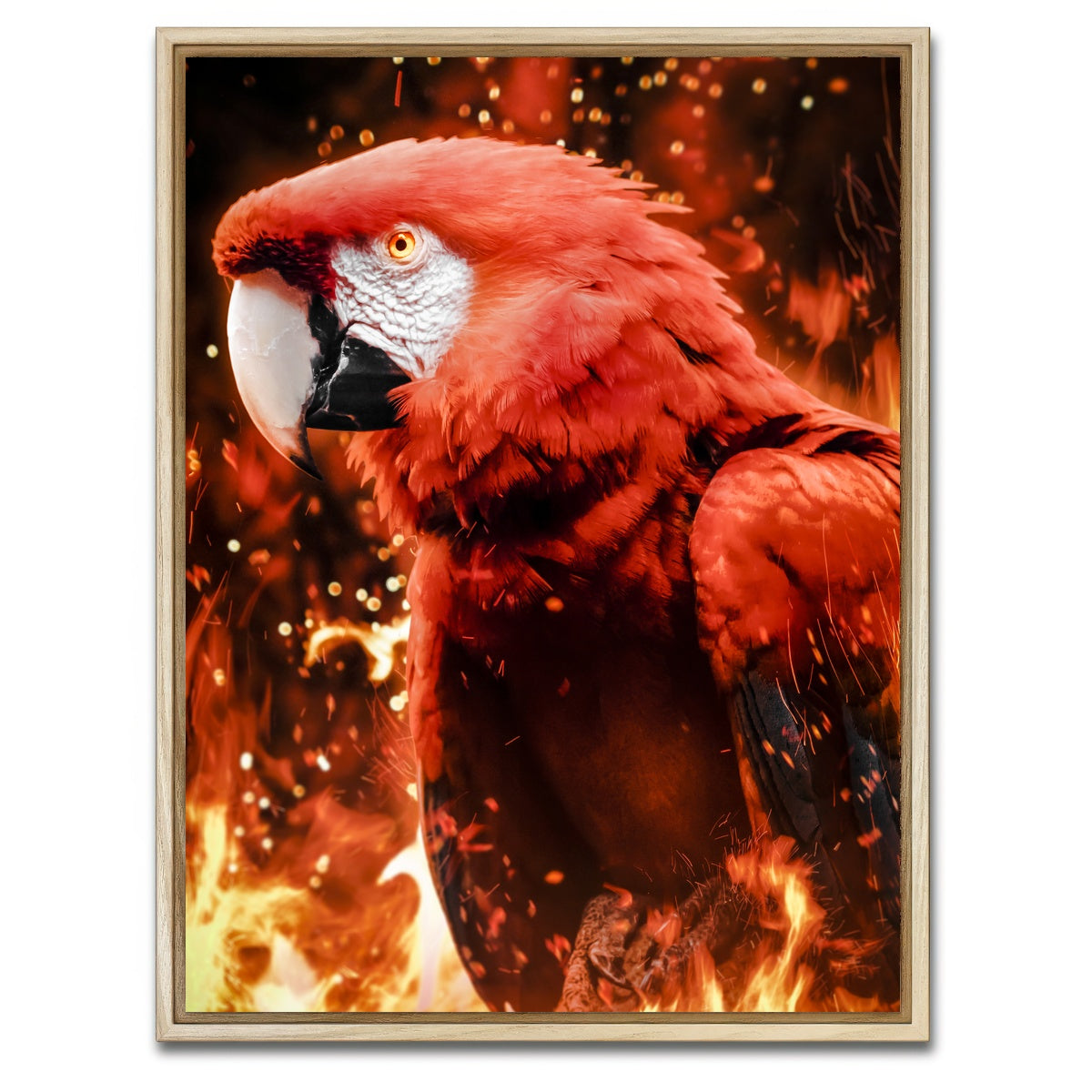 AUTO-MOCKUP WHITE | Tropical phoenix | 1 Piece | Natural Framed Canvas | group=3x4