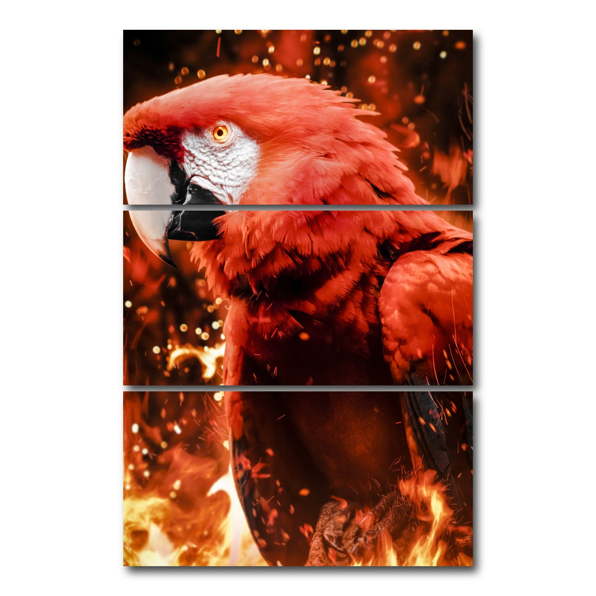 AUTO-MOCKUP WHITE | Tropical phoenix | 3 Piece | Gallery Wrap Canvas | group=12x24_stacked