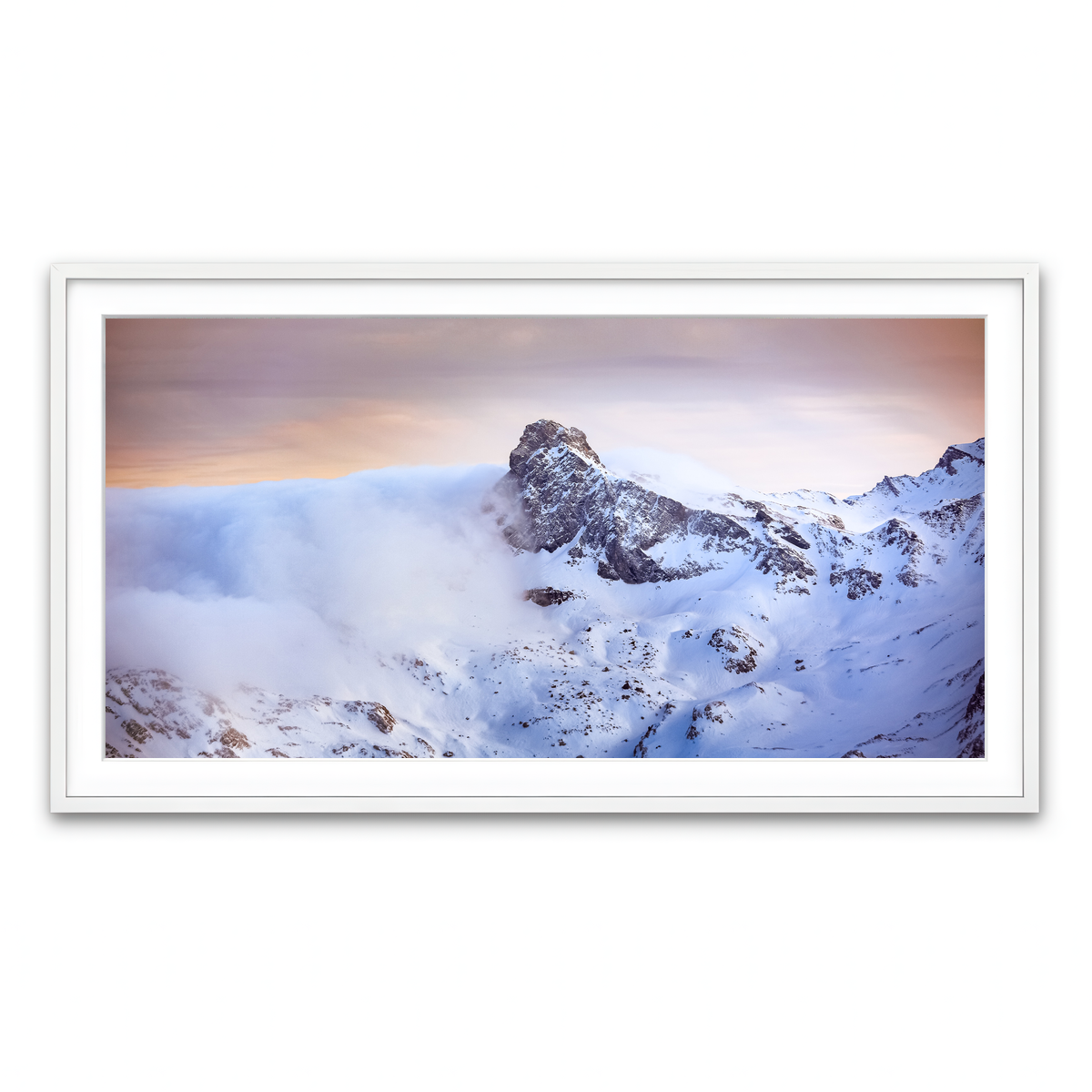 Framed Print 2x1 White