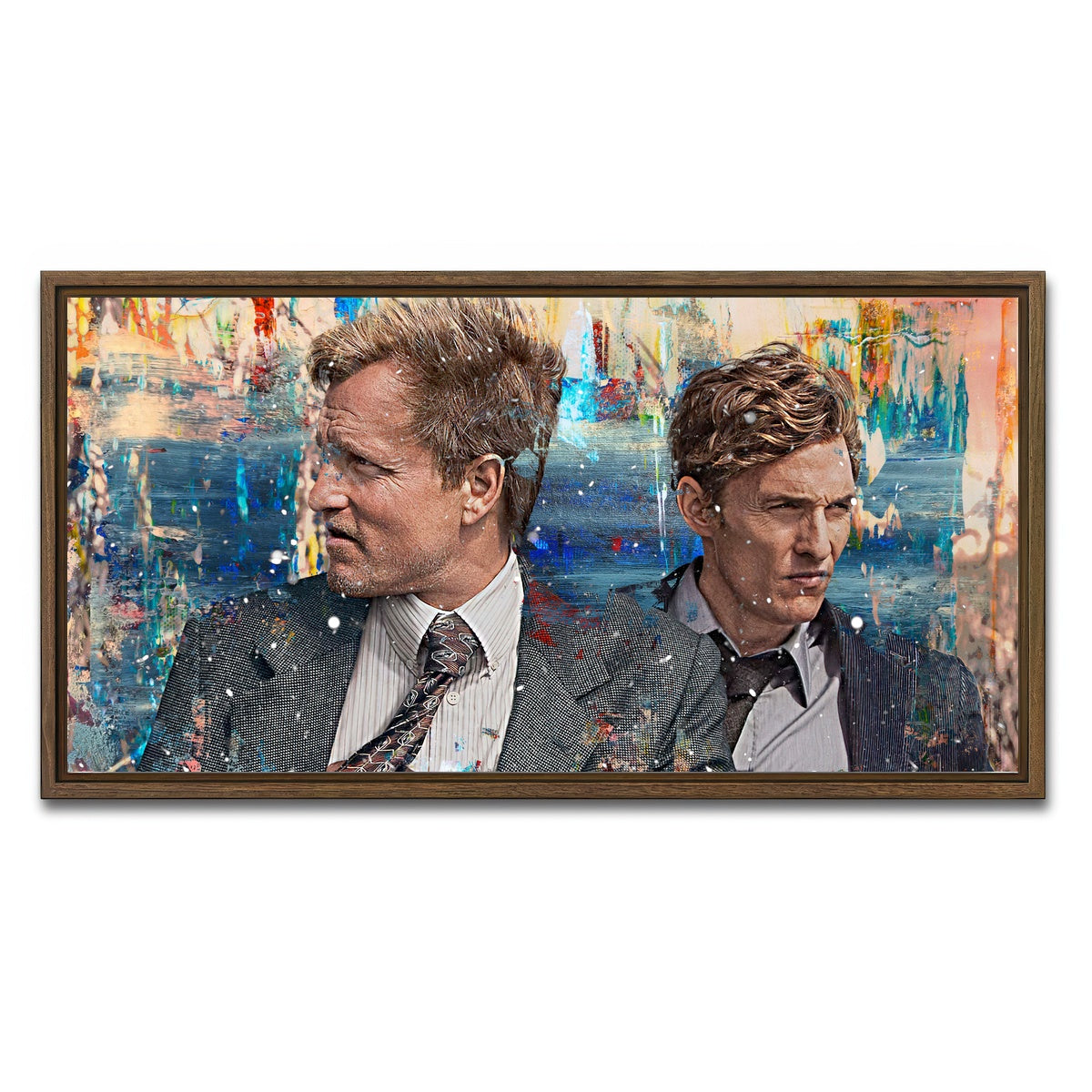 AUTO-MOCKUP WHITE | True Detective | 1 Piece | Walnut Framed Canvas | group=2x1