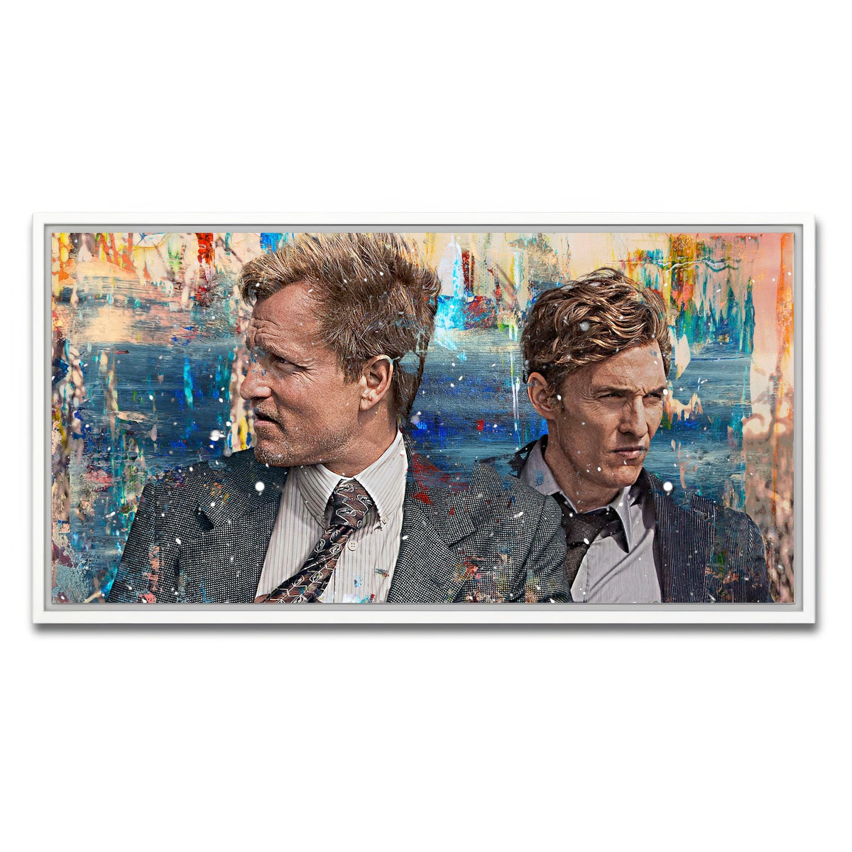 AUTO-MOCKUP WHITE | True Detective | 1 Piece | White Framed Canvas | group=2x1
