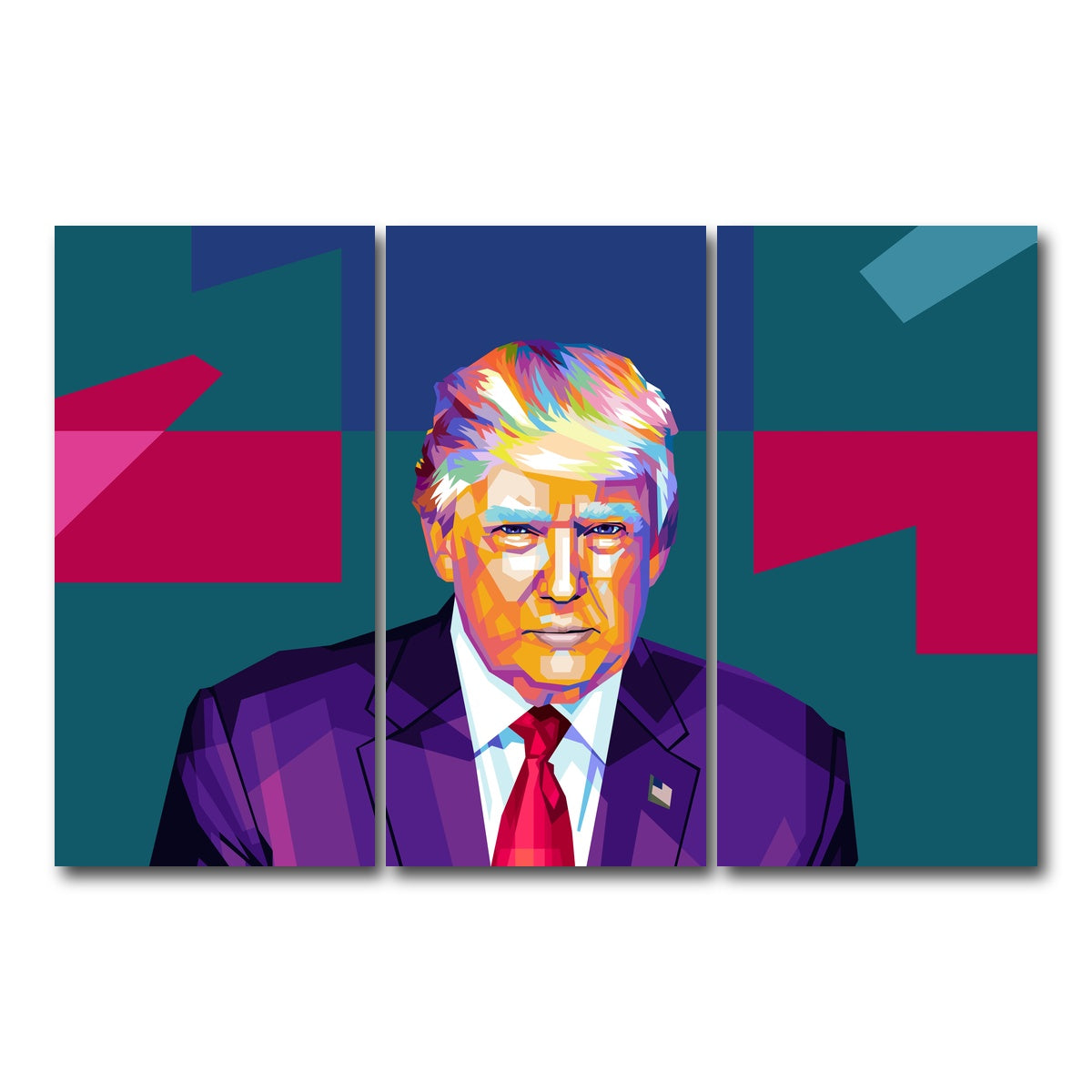 AUTO-MOCKUP WHITE | Trump Colors | 3 Piece | Gallery Wrap Canvas | group=12x24