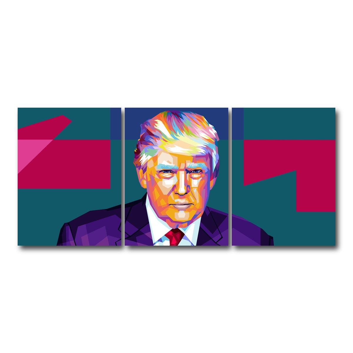 AUTO-MOCKUP WHITE | Trump Colors | 3 Piece | Gallery Wrap Canvas | group=18x24