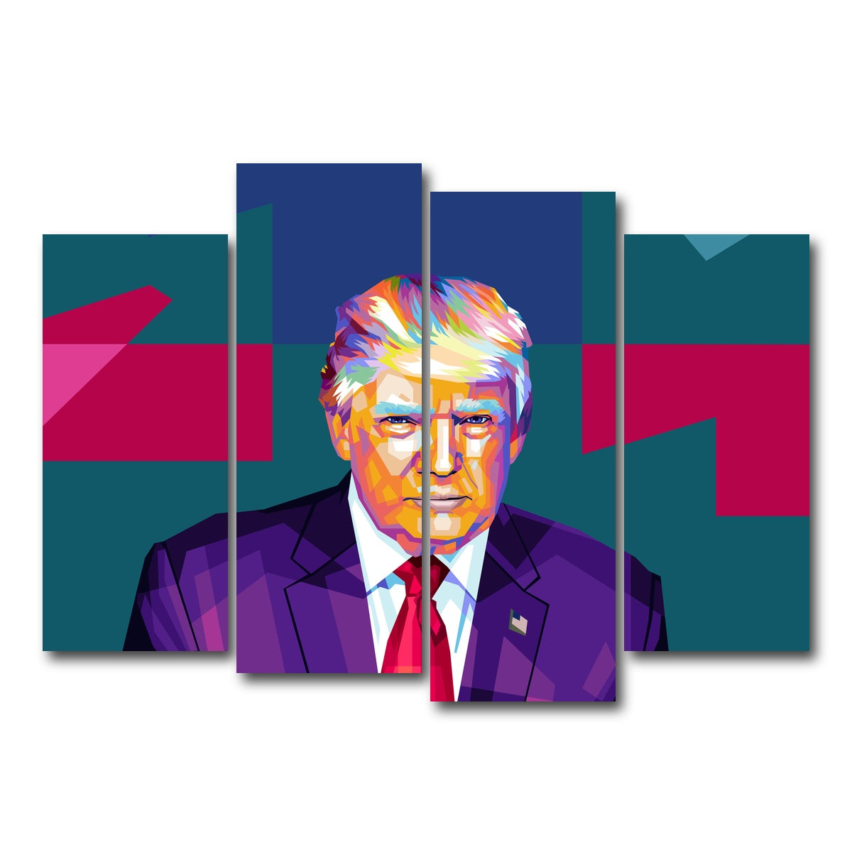 AUTO-MOCKUP WHITE | Trump Colors | 4 Piece | Gallery Wrap Canvas | group=4_normal