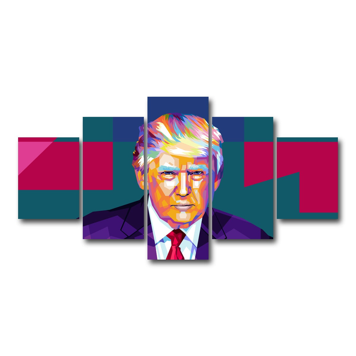 AUTO-MOCKUP WHITE | Trump Colors | 5 Piece | Gallery Wrap Canvas | group=5_short