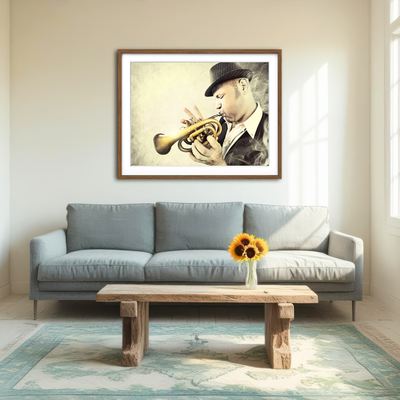 AUTO-MOCKUP ROOM | Trumpet Blues Wall Art