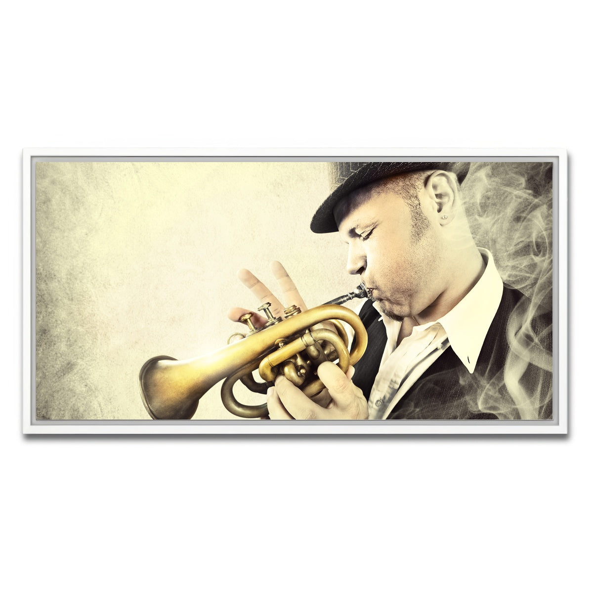 AUTO-MOCKUP WHITE | Trumpet Blues | 1 Piece | White Framed Canvas | group=2x1