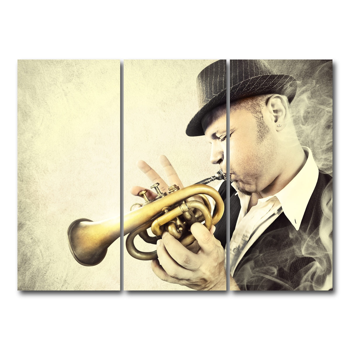 AUTO-MOCKUP WHITE | Trumpet Blues | 3 Piece | Gallery Wrap Canvas | group=8x18