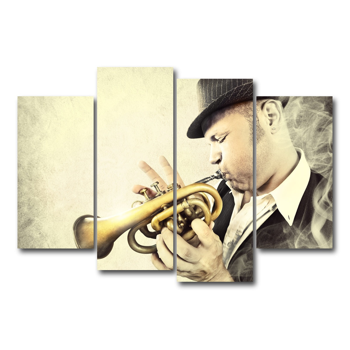 AUTO-MOCKUP WHITE | Trumpet Blues | 4 Piece | Gallery Wrap Canvas | group=4_short