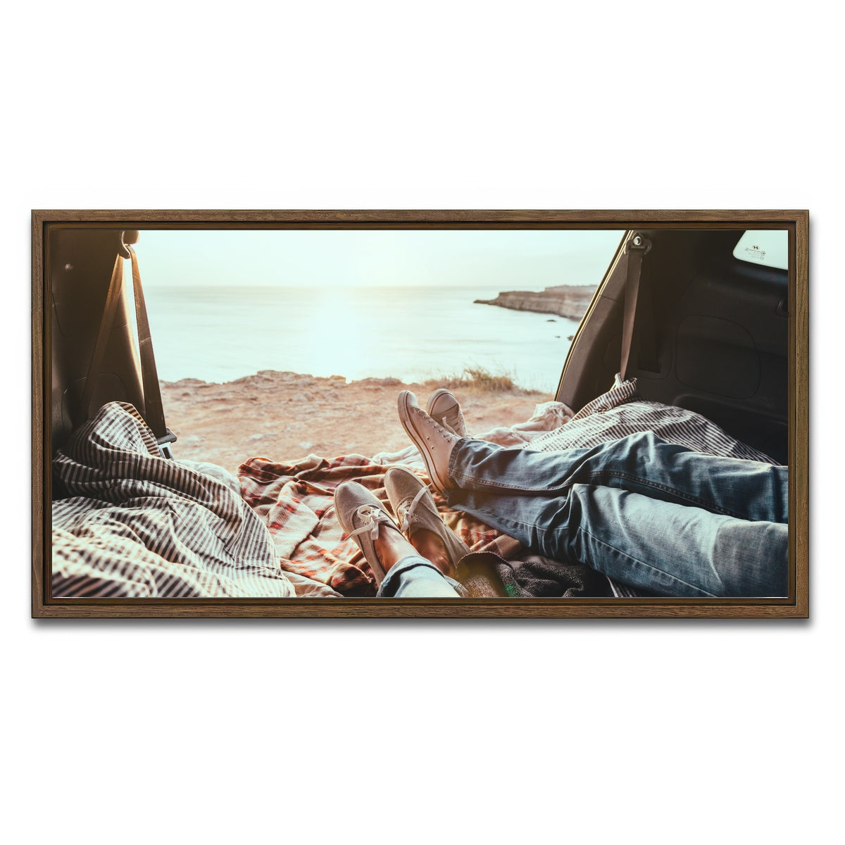 AUTO-MOCKUP WHITE | Trunk Relaxing | 1 Piece | Walnut Framed Canvas | group=2x1