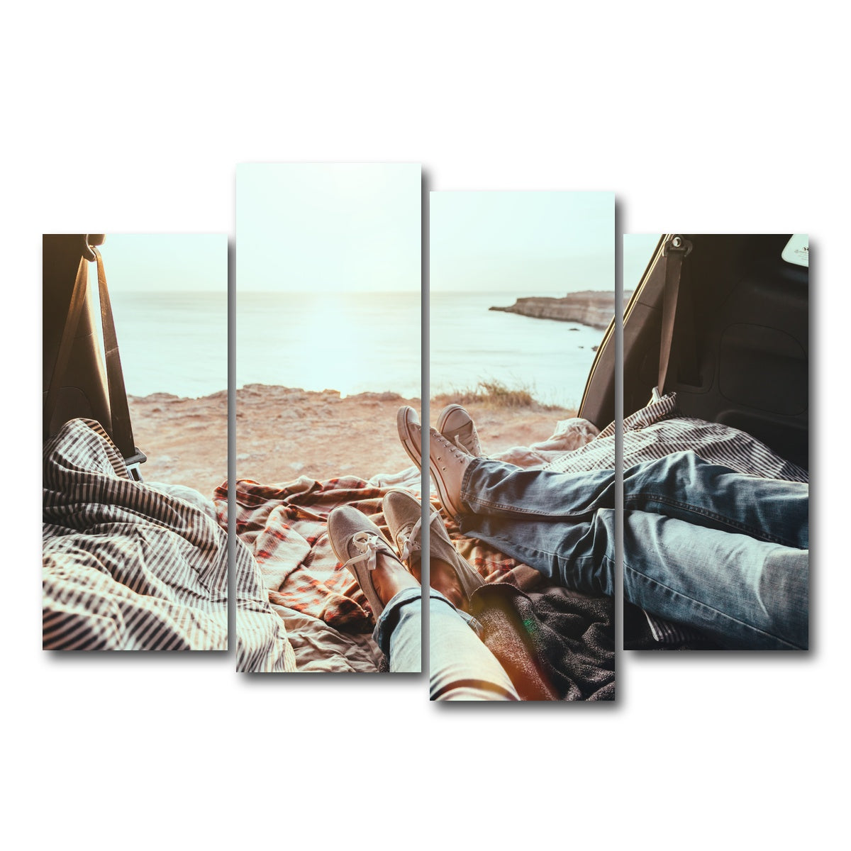 AUTO-MOCKUP WHITE | Trunk Relaxing | 4 Piece | Gallery Wrap Canvas | group=4_normal