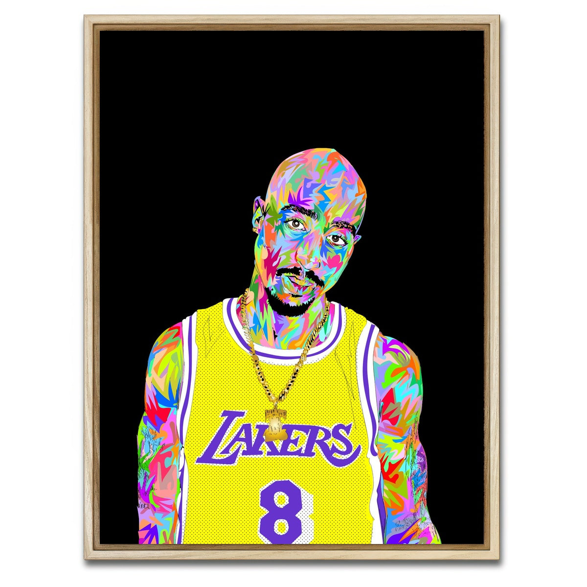 AUTO-MOCKUP WHITE | Tupac Kobe | 1 Piece | Natural Framed Canvas | group=3x4