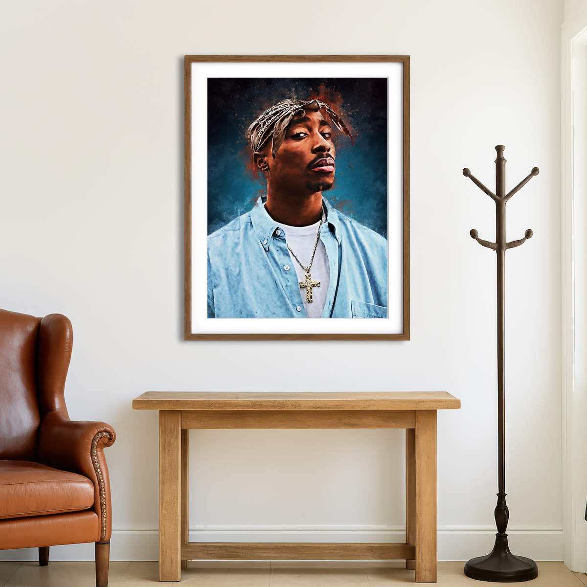 AUTO-MOCKUP ROOM | Tupac Painting Wall Art