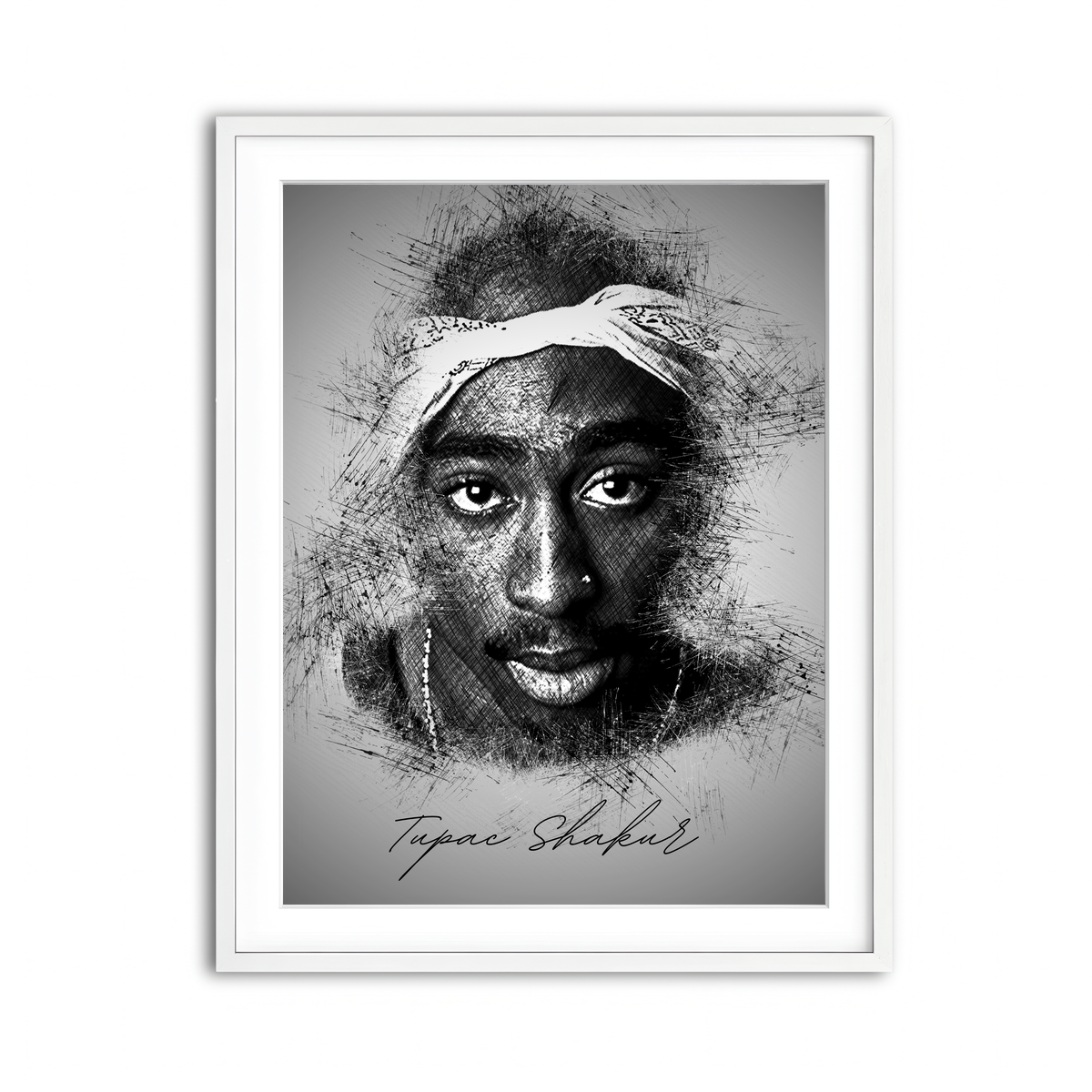 Framed Print 3x4 White