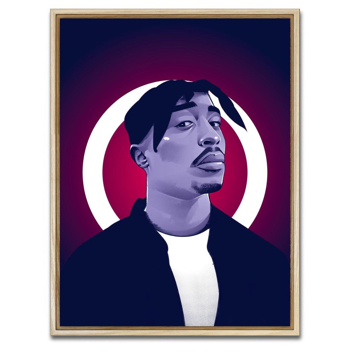 AUTO-MOCKUP WHITE | Tupac Shakur | 1 Piece | Natural Framed Canvas | group=3x4