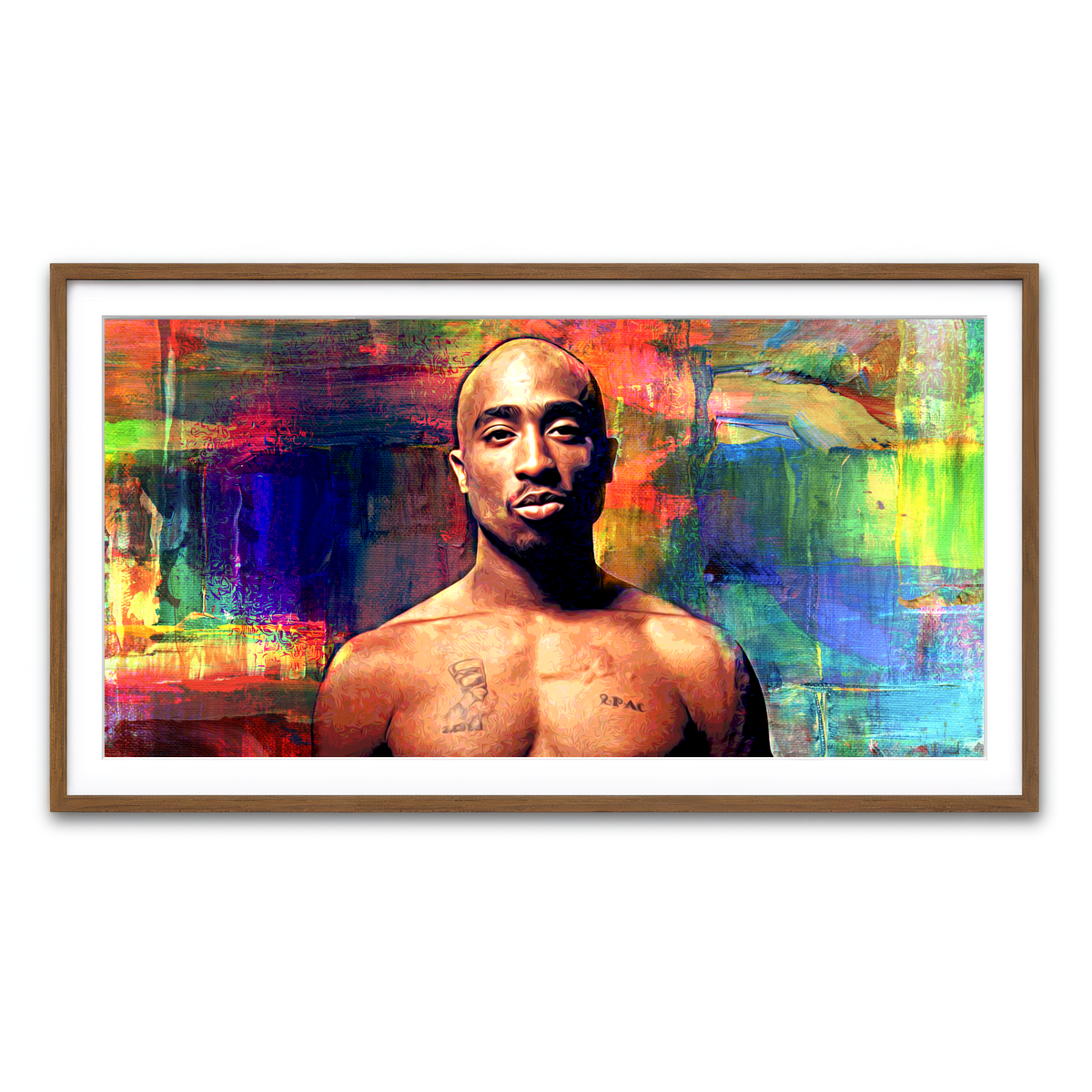 Framed Print 2x1 Walnut