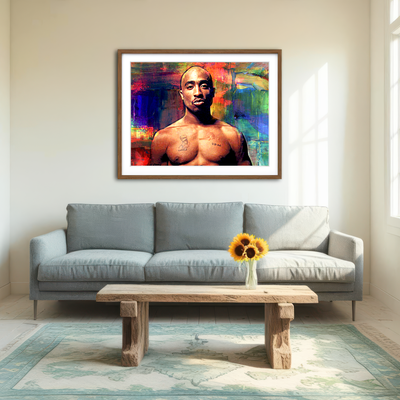 AUTO-MOCKUP ROOM | Tupac Wall Art